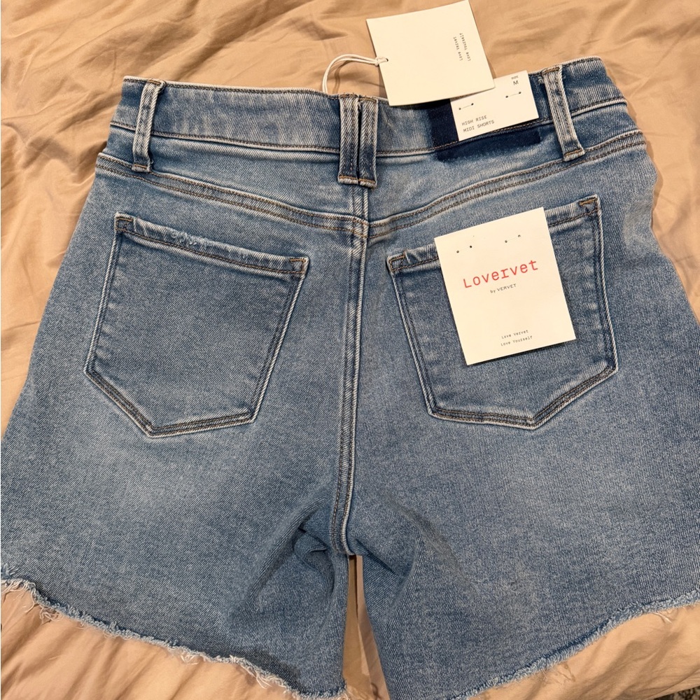 Lovervet Light Blue Distressed Jean Shorts - Picture 2 of 3
